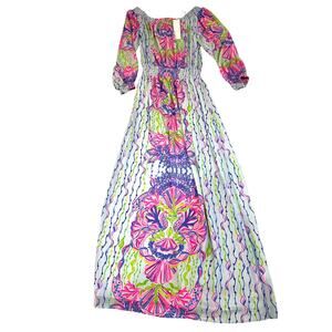 Lilly Pulitzer Sea Shellabration Bria Maxi Dress NWT